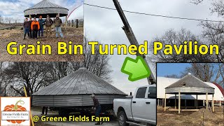 Grain Bin Turned Pavilion @greenefieldsfarm4133