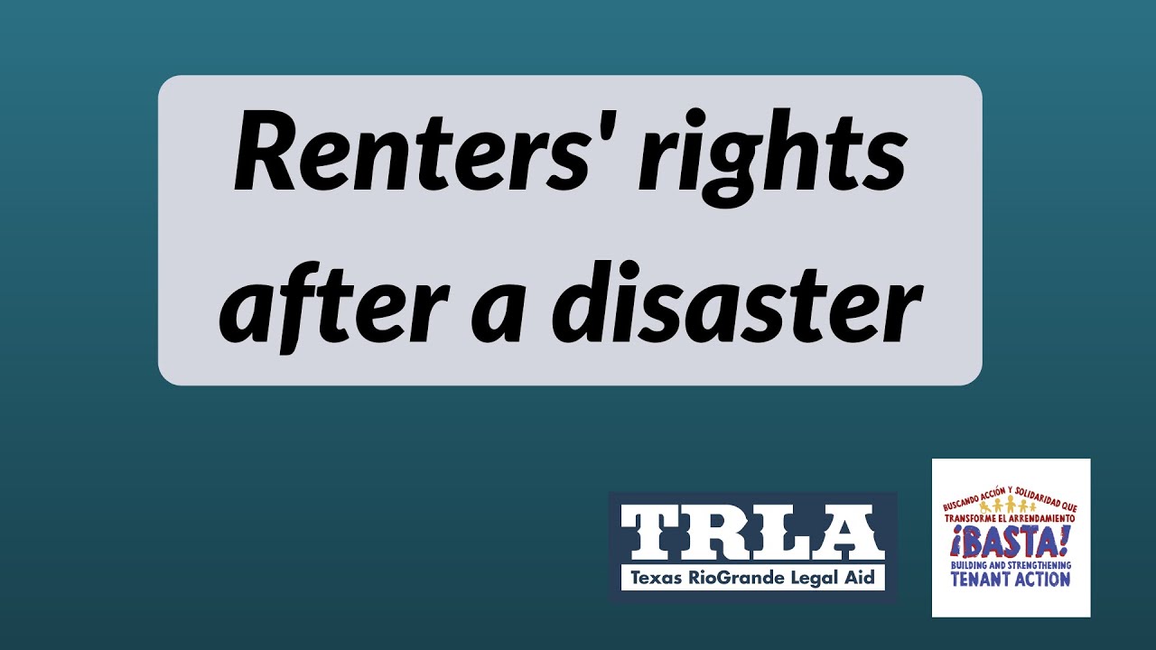 Renters' Rights after a disaster Can my landlord charge me for