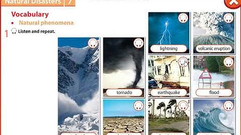 Excel 7 module 7 p75 Natural Disasters Vocabulary