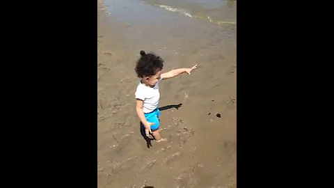 Lily fights ocean
