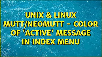Unix & Linux: mutt/neomutt - color of 