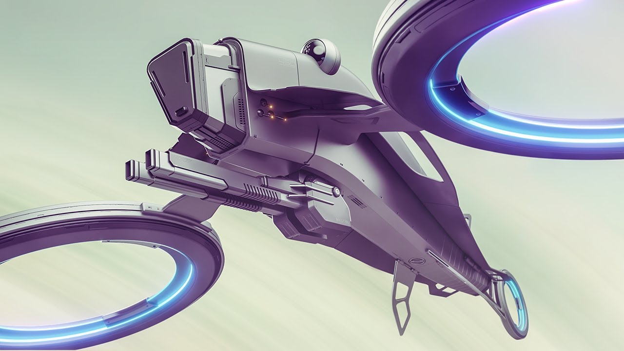 Decal machine blender. Hard surface drone design in blender. drone design.