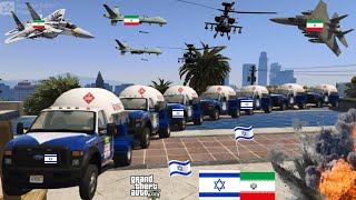 Irani Fighter Jets, Drone, Helicopter Attack on Israeli Army Weapons Convoy in Jerusalem - GTA 5