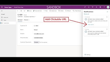 Add In App Notification with Clickable link in Model Driven Apps PowerApps