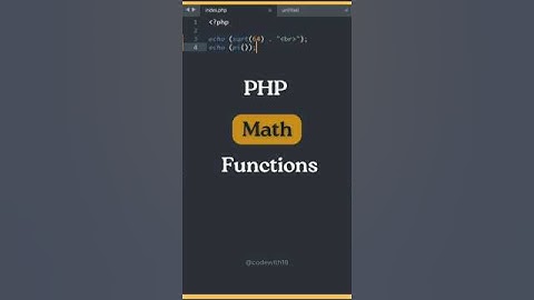 PHP Math Functions Explained | Beginners Coding #shorts