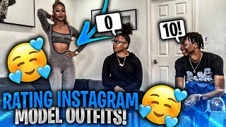 RATING INSTAGRAM MODEL OUTFITS WITH MY GIRLFRIEND 😍 *GETS HEATED !!😳*