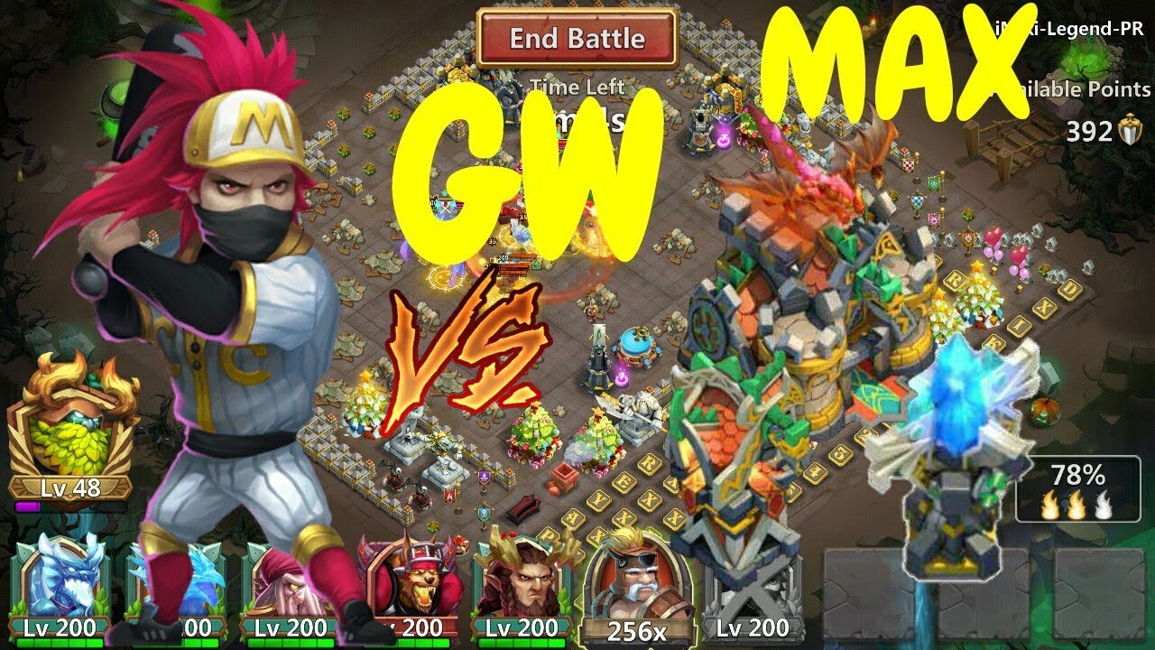 Guild Wars l Ronin Bombing VS Max Skin Buildings l Castle Clash