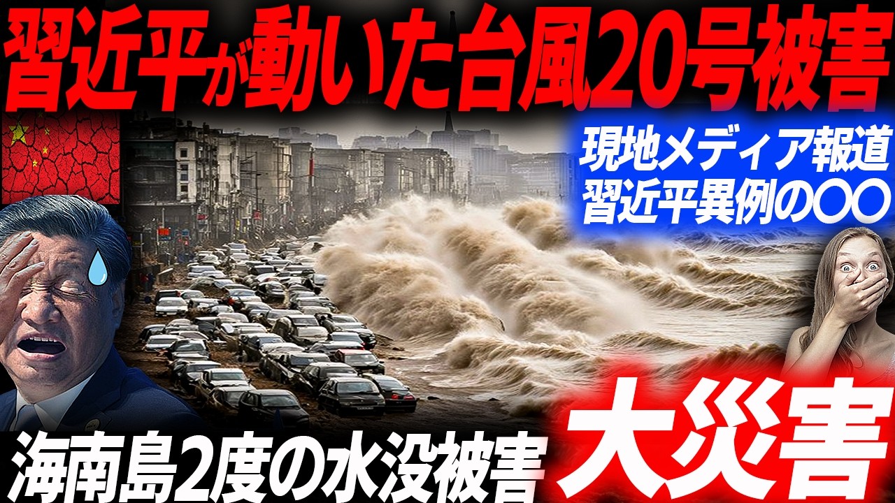 被害甚大で習近平動いた台風20号被害の全貌!2度沈んだ中国海南島の生々しい被害状況…EVシフト|電気自動車|BYD - YouTube