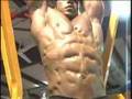 Bodybuilder Brent Kutlesa trains washboard abs