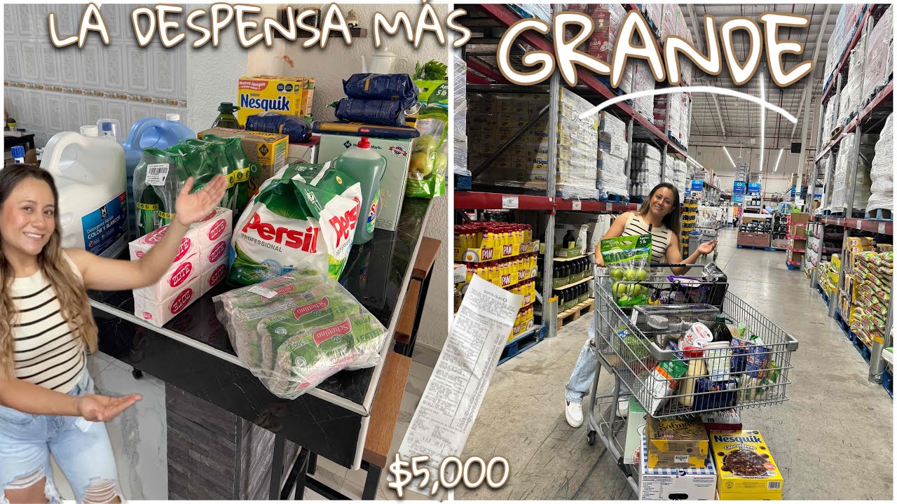 La despensa más GRANDE que hemos echo 🤑✔️Sam’s Club || $5,000 en despensa general 