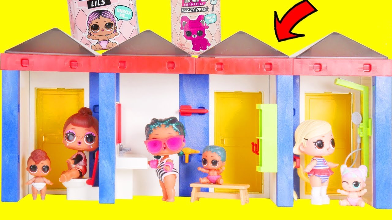 LOL Surprise Video of Dolls Checking In to Worst Rated Pool on Vacation