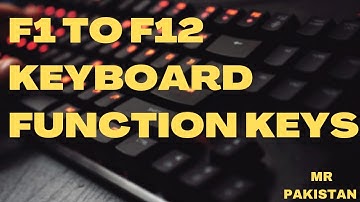 how to use F1 to F12 Keyboard functions complete informative video in pashto language for learner