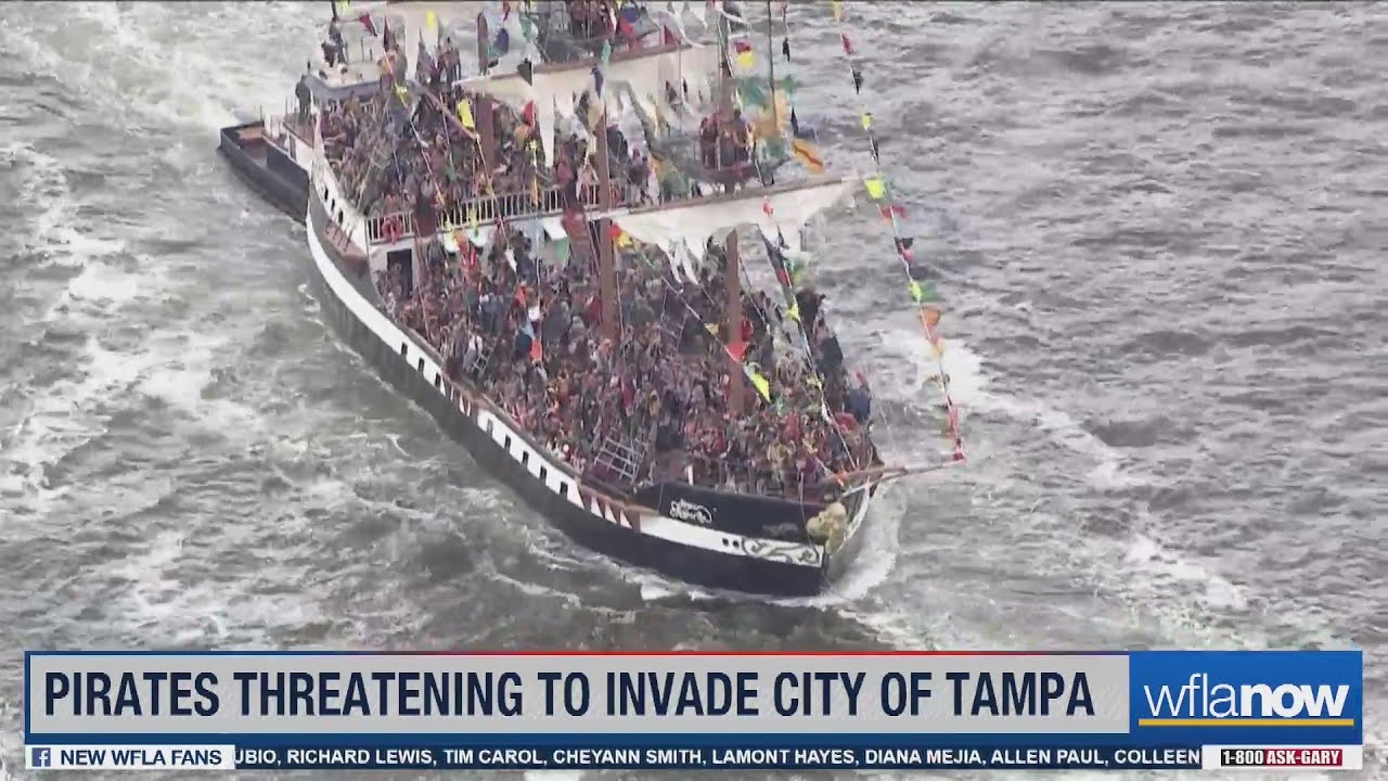 Ye Mystic Krewe of Gasparilla invades Tampa - YouTube