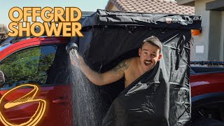 The Ultimate Overland Shower Setup! OpenRoad Water Tank & Shower Awning