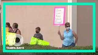 Rally against reopening Pinellas County Schools