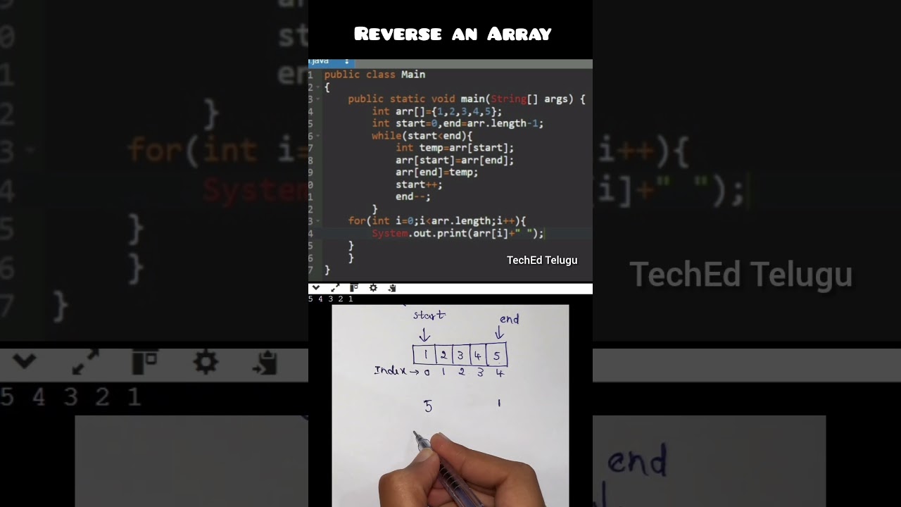 Reverse an Array in Java | Optimal Logic Explained | DSA 