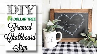 DIY Dollar Tree Framed Farmhouse Chalkboard Art
