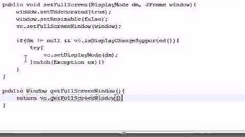 Java Game Development 4 Restoring Screen Size