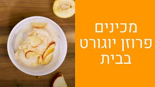פרוזן יוגורט עם אפרסק ולוונדר | מכינים יוגורט בבית עם בלנדר ויטמיקס - מכונת פרוזן יוגורט