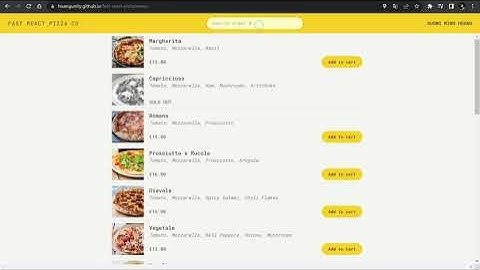 Duong Minh Hoang - React fast pizza App Demo