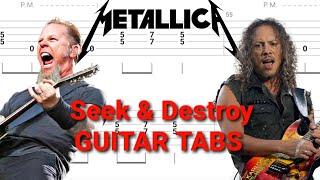 Metallica - Seek & Destroy | Rhythm & Lead GUITAR TABS | Cover | Tutorial | Lesson