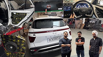 Hyundai Creta Audio Upgrade Under Rs 35000 | Plug & Play Components | Damping | Coaxial | Musafir