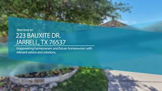 Jarrell TX Homes for Sale | 223 Bauxite Dr, Jarrell, TX 76537