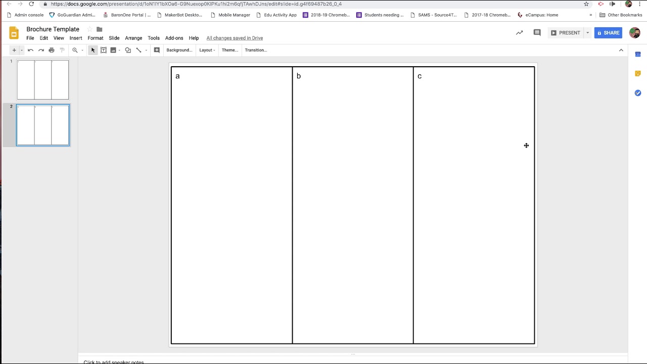 Making a Brochure in Google Slides Pertaining To Brochure Template Google Drive