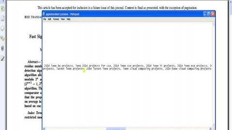 IEEE 2014 VLSI FAST SIGN DETECTION ALGORITHM FOR THE RNS MODULI SET