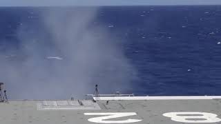 日本海自DDH-182伊势号直升机航母发射ESSM舰空导弹