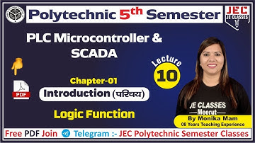 UPBTE Polytechnic Fifth 5th Semester PLC Microcontroller & SCADA | JE CLASSES Meerut | #10