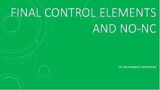 Famous FINAL CONTROL ELEMENTS AND NO/NC Wealth
