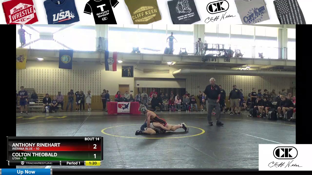 Mat 10 102 Anthony Rinehart Indiana Blue Vs Colton Theobald Utah - YouTube