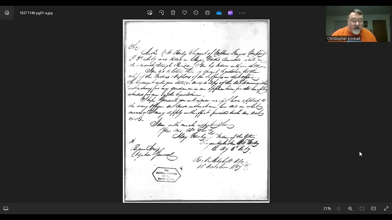 Letters from Soldier's Families in Reference to Major Dade's Command