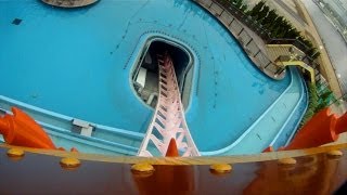 Diving Coaster Vanish Roller Coaster Pov Cosmoworld Yokohama Japan 1080P Hd