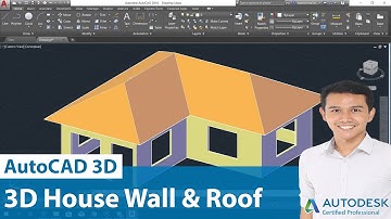 #018 I AutoCAD: 3D Wall & 3D Roof for House Modeling in Malay I Nazmi Ismail