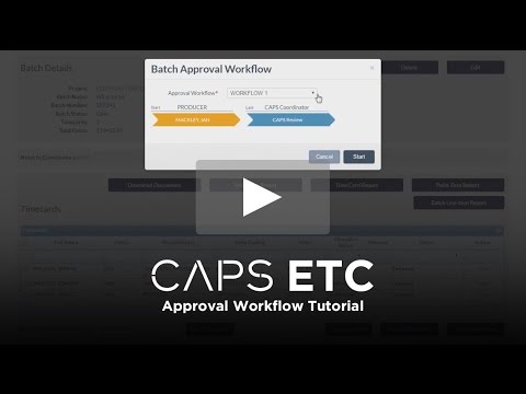 CAPS ETC: Approval Workflow Tutorial