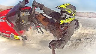 Snowmobile Boondocking in Fresh Powder (Dumped My Sled)