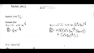Video 3.7 Notes - Implicit Differentiation