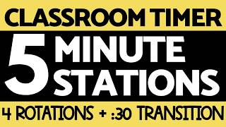 4 5 Minute Stations :30 Transition 2 Minute Tidy Spanish Classroom Management Timer