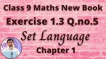 TN Class 9 Maths Set language Exercise 1.3 Q.No.5  Chapter 1 AlexMaths