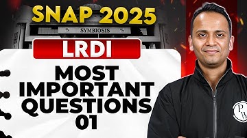 SNAP 2025 LRDI Most Important Questions 01 | OMETs 2025 Preparation