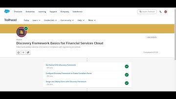 Discovery Framework Basics for Financial Services Cloud  Trailhead Answer