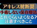 【手術と比較】アキレス腱断裂 保存療法の成績と影響する因子
