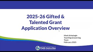 2025-2026 Gifted & Talented Application Overview