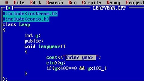 C++ program to check leap year using classes | leap year program in c++ using class and object