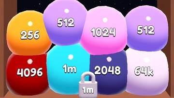 Jelly 2048 Unlock 1M - Blob Merge 3D (Part 07) Jelly 1024-2048-4k-8192-16k-32k-64k-128k-256k-512K-1M