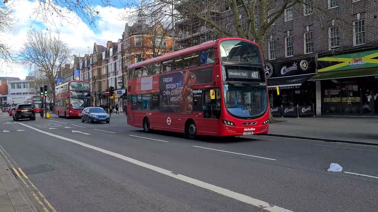 London Buses at New Broadway in Ealing (2022)