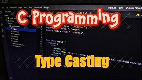Type Casting in C language.
