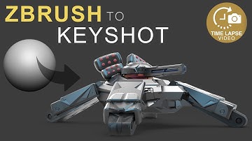 Zbrush to Keyshot Timelapse - Scifi Tank Concept
